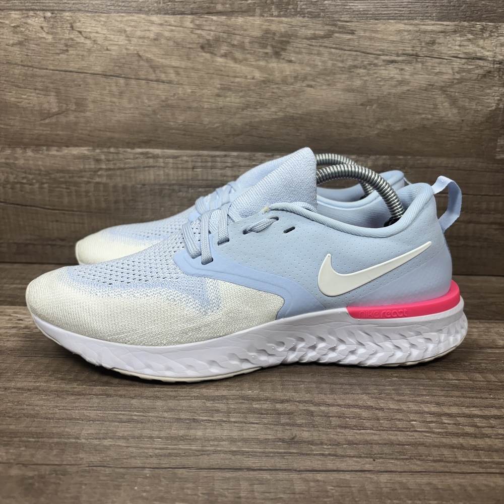 Nike Odyssey React Flyknit 2 Blue Womens US Size 7.5 AH1016-401 Running Shoes - Picture 3 of 9
